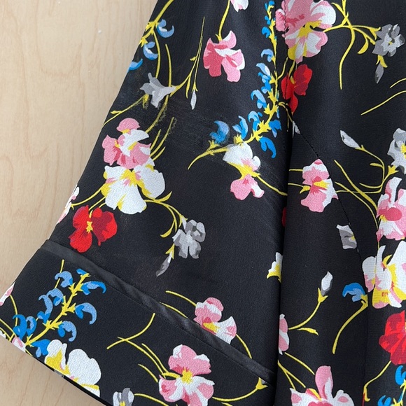 Equipment Imogene silk wrap dress, black floral, S - Picture 8 of 10